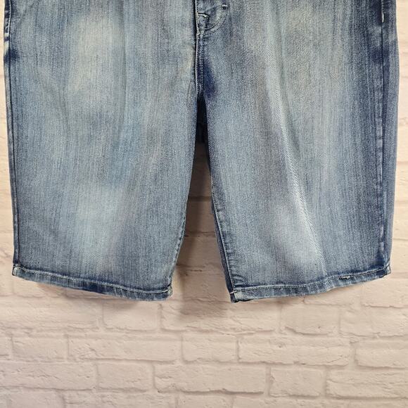 W Ecko Unltd. Y2K Vintage Baggy Blue Denim Shorts Mens Size 36 Rhino Hip Hop - Picture 5 of 11